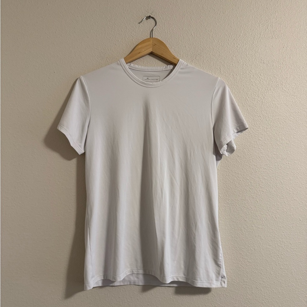 Peter Millar White Short Sleeve Crewneck Tee